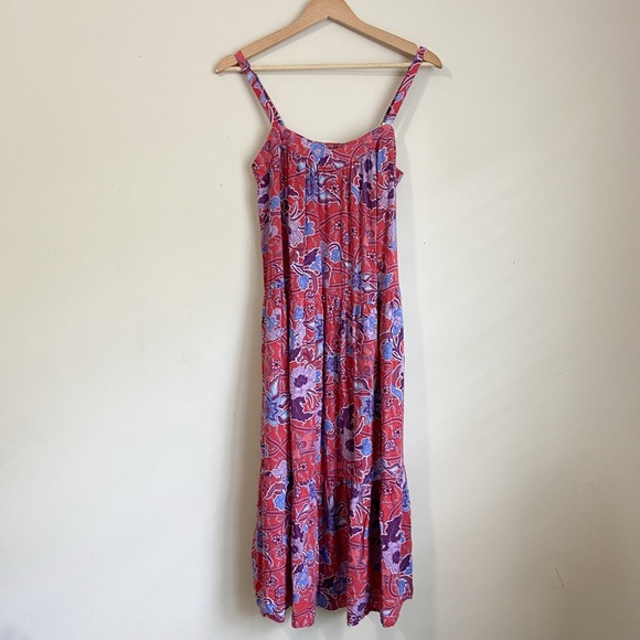 Knox Rose Pink and Purple Ruched Maxi Sundress - Picture 1 of 8